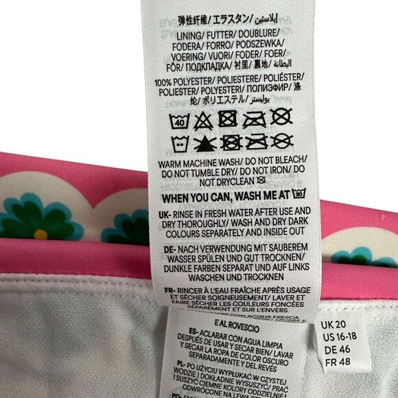Boden Porto Bikini Bottom and Top size 16-18 Multi Flower Tile - Picture 12 of 12